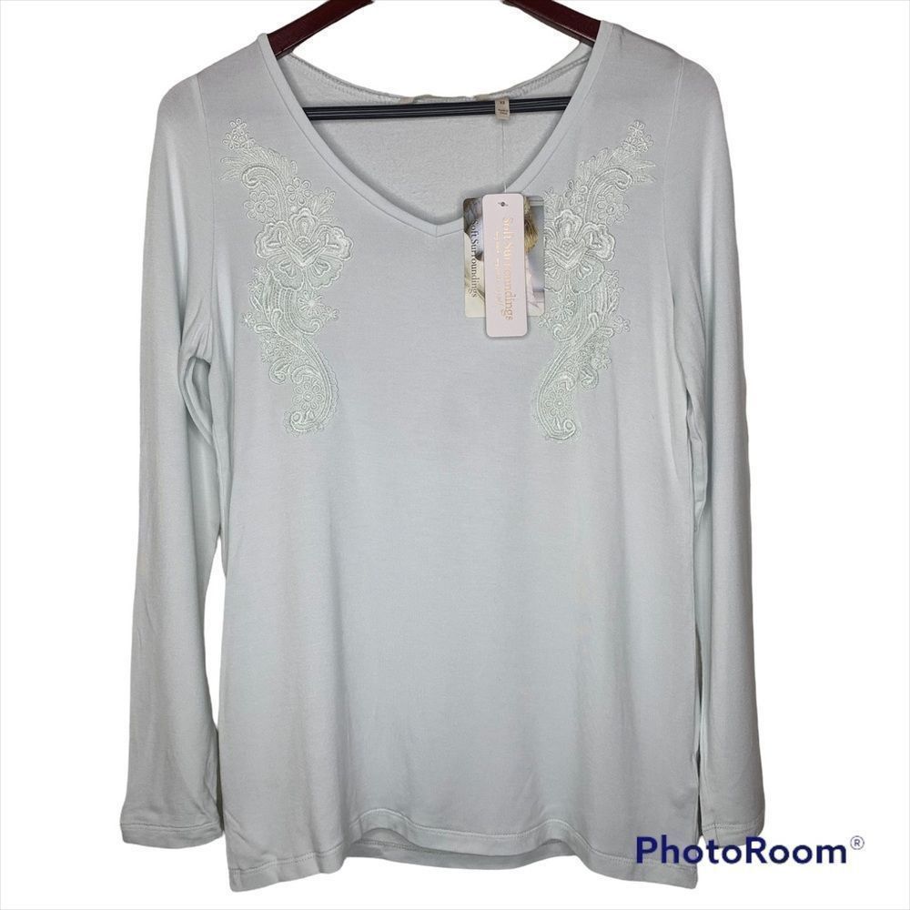 Soft Surroundings Women’s Long Sleeve Shirt Stretch Size Extra Small XS NEW
